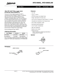 Datasheet RFD16N05 manufacturer Intersil